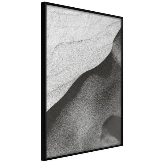 Black and White Framed Poster - Beauty of the Desert-artwork for wall with acrylic glass protection
