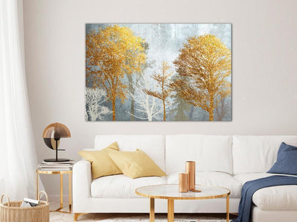 Canvas Print - Hoarfrost and Gold (1 Part) Wide-ArtfulPrivacy-Wall Art Collection