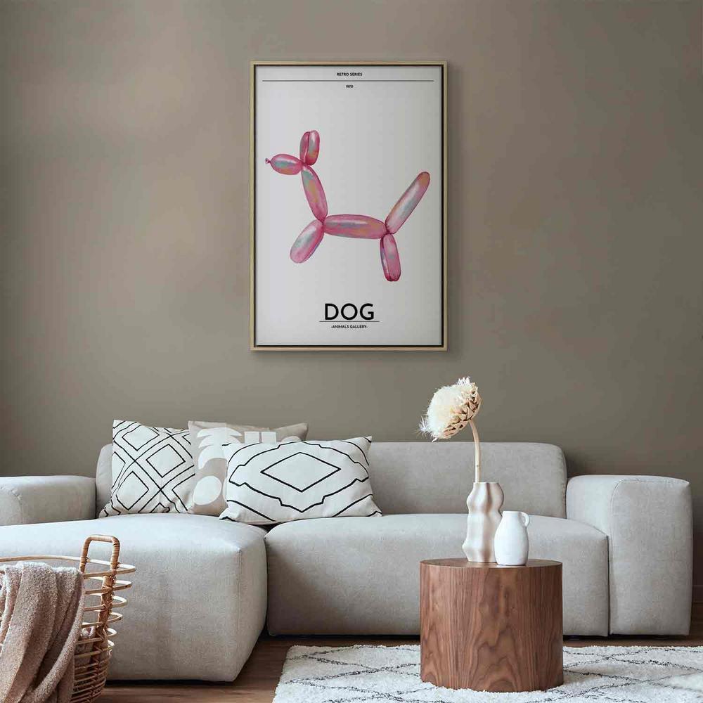 Impression sur toile - Holo-Dog - Chien coloré au style rétro