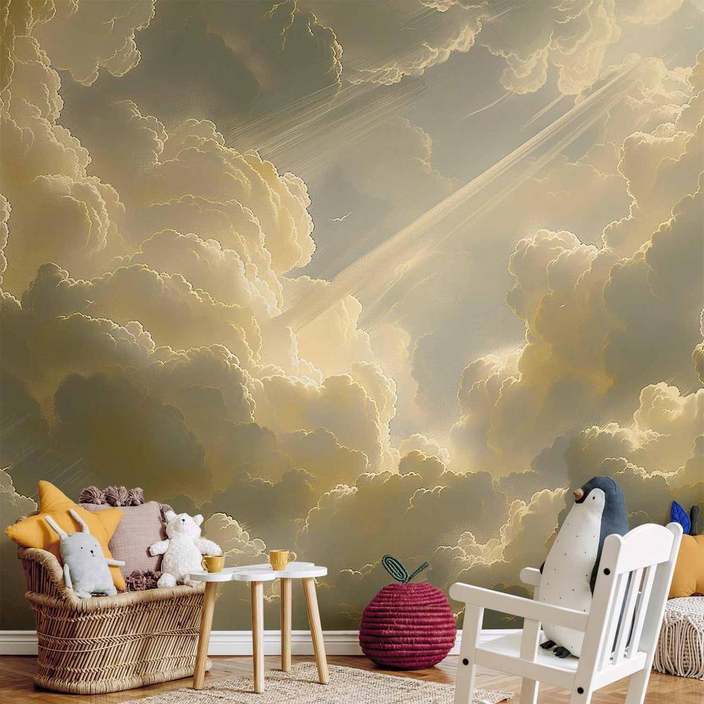 Wall Mural - Enchanting Play of Colors Against a Backdrop of Clouds