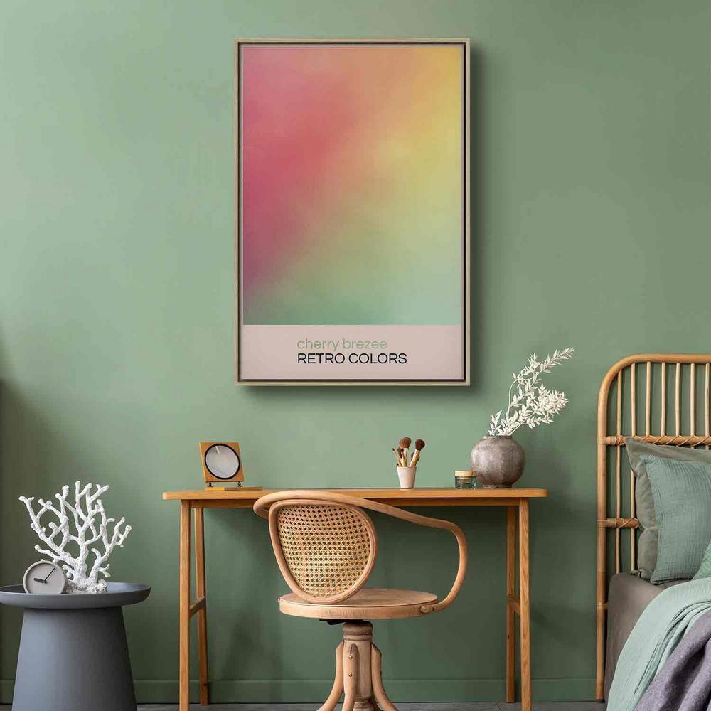 Canvas Print - Cherry Breeze - Pastel Gradient in Delicate Retro Colors