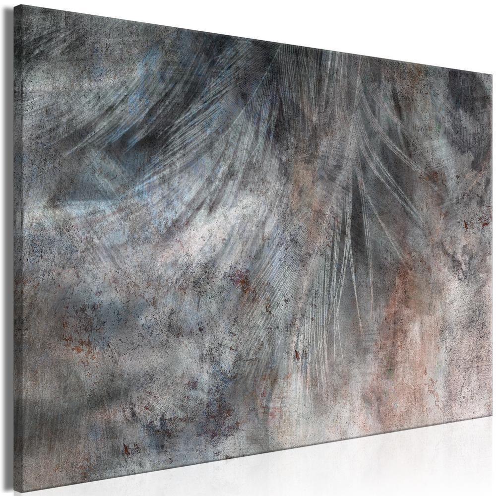 Canvas Print - Grey Feather (1 Part) Wide-ArtfulPrivacy-Wall Art Collection