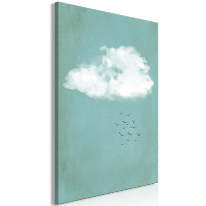 Canvas Print - Cumulus and Birds (1 Part) Vertical-ArtfulPrivacy-Wall Art Collection