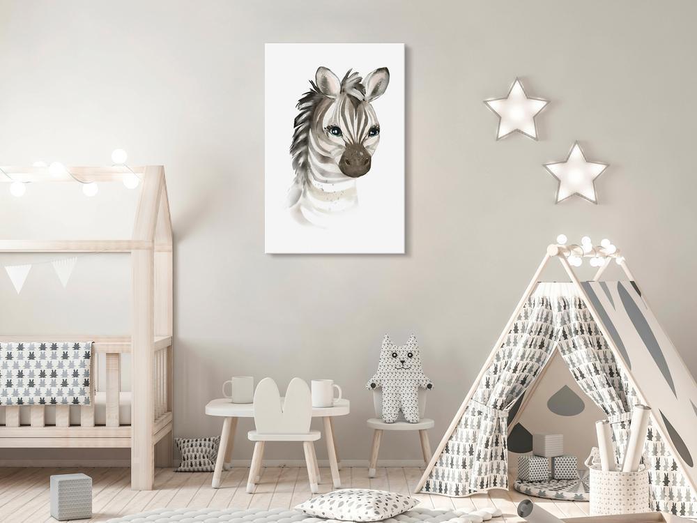 Canvas Print - Little Zebra (1 Part) Vertical