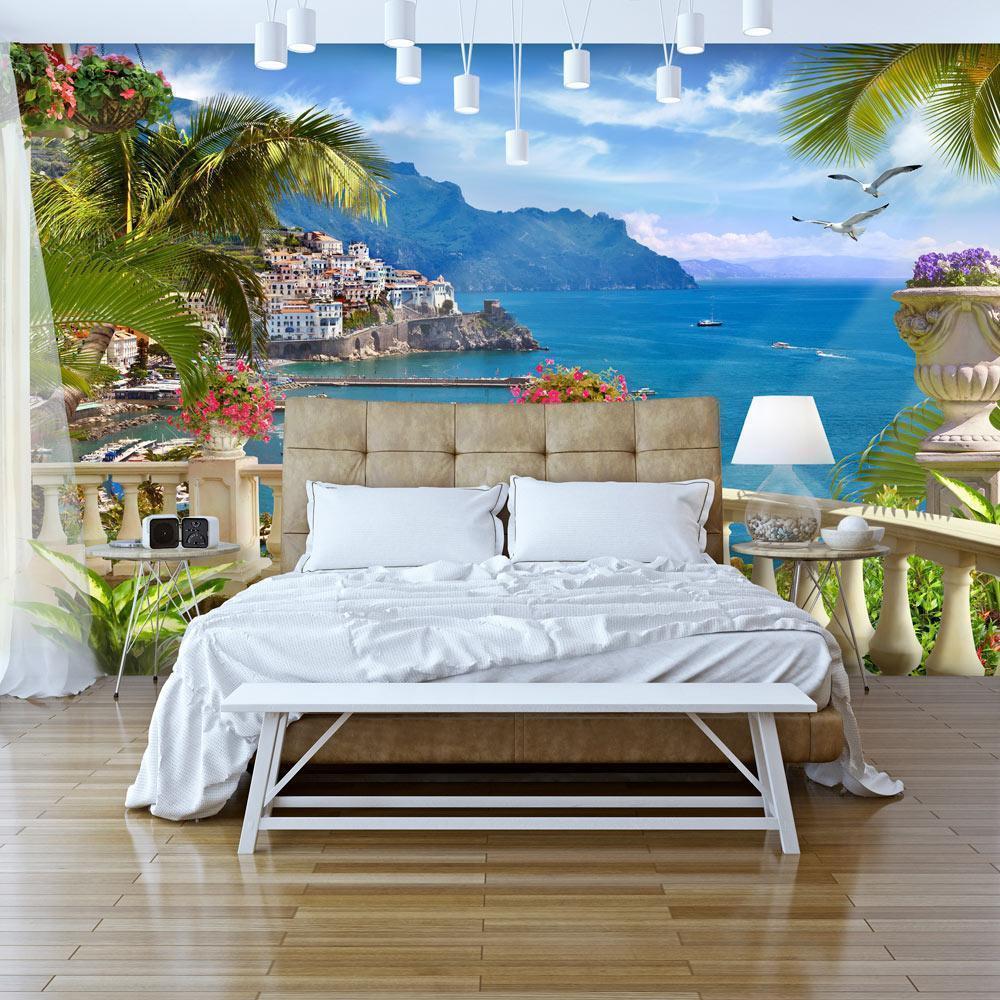 Wall Mural - Mediterranean Paradise-Wall Murals-ArtfulPrivacy