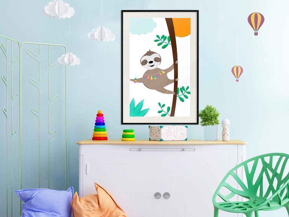 Nursery Room Wall Frame - Lazy Life-artwork for wall with acrylic glass protection