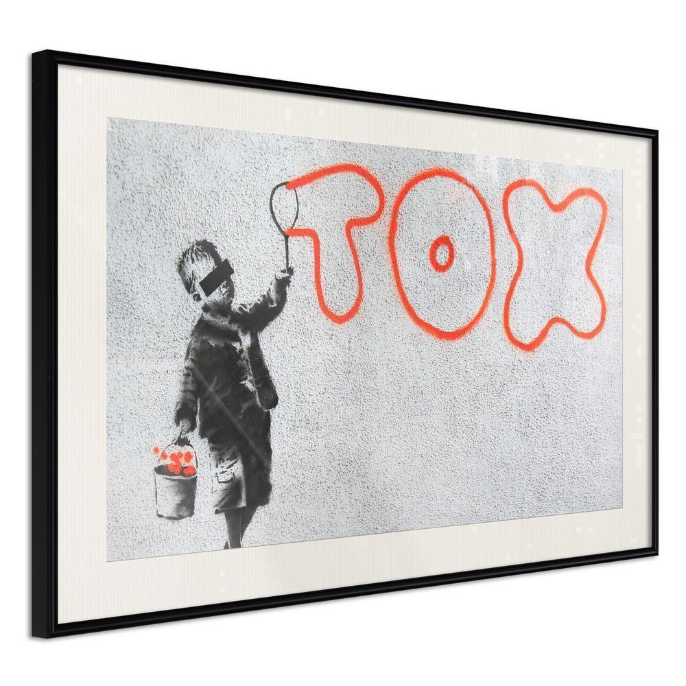 Urban Art Frame - Banksy: Tox-artwork for wall with acrylic glass protection