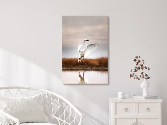 Canvas Print - Autumn by the Lake (1 Part) Vertical-ArtfulPrivacy-Wall Art Collection