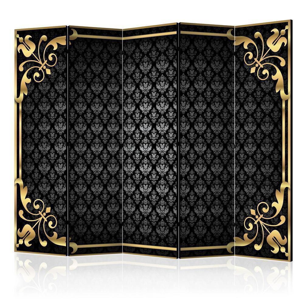 Room Divider - A little bit of luxury II- A 5 Panel Folding Screen For Living rooms, bedrooms or home office, decorative folding screen made with wood and canvas