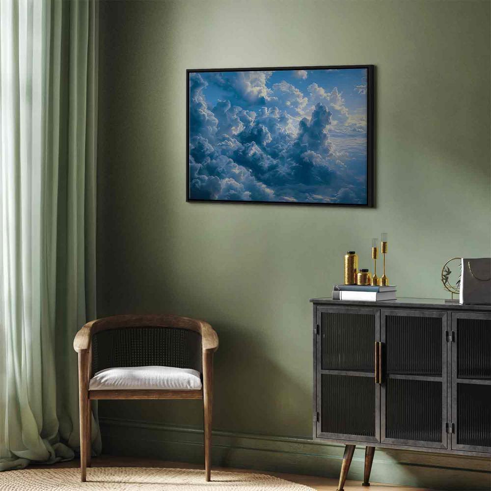 Canvas Print - Ocean in the Air: Waving Clouds Reflecting Morning Light