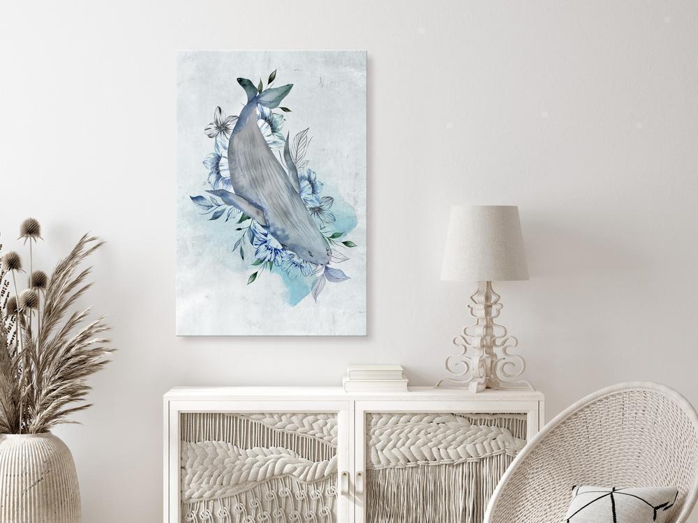 Canvas Print - Mrs Whale (1 Part) Vertical-ArtfulPrivacy-Wall Art Collection