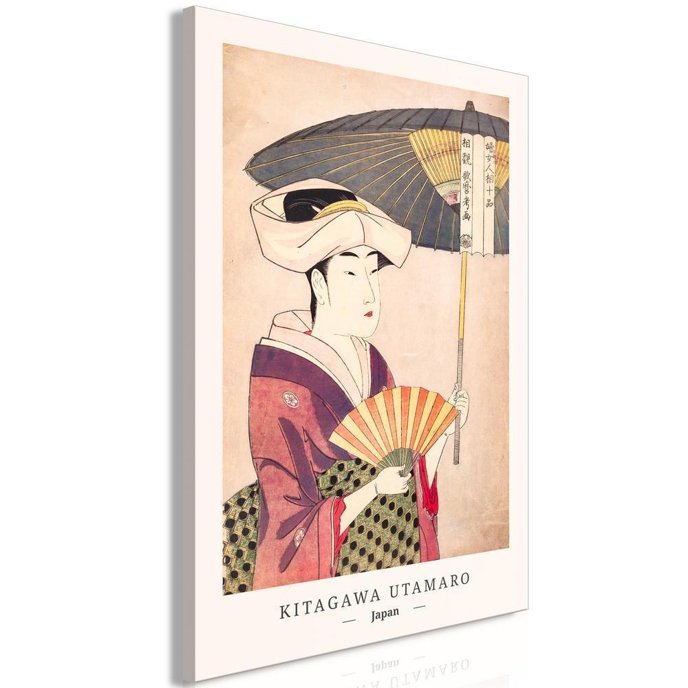 Canvas Print - Woman With an Umbrella (1 Part) Vertical-ArtfulPrivacy-Wall Art Collection