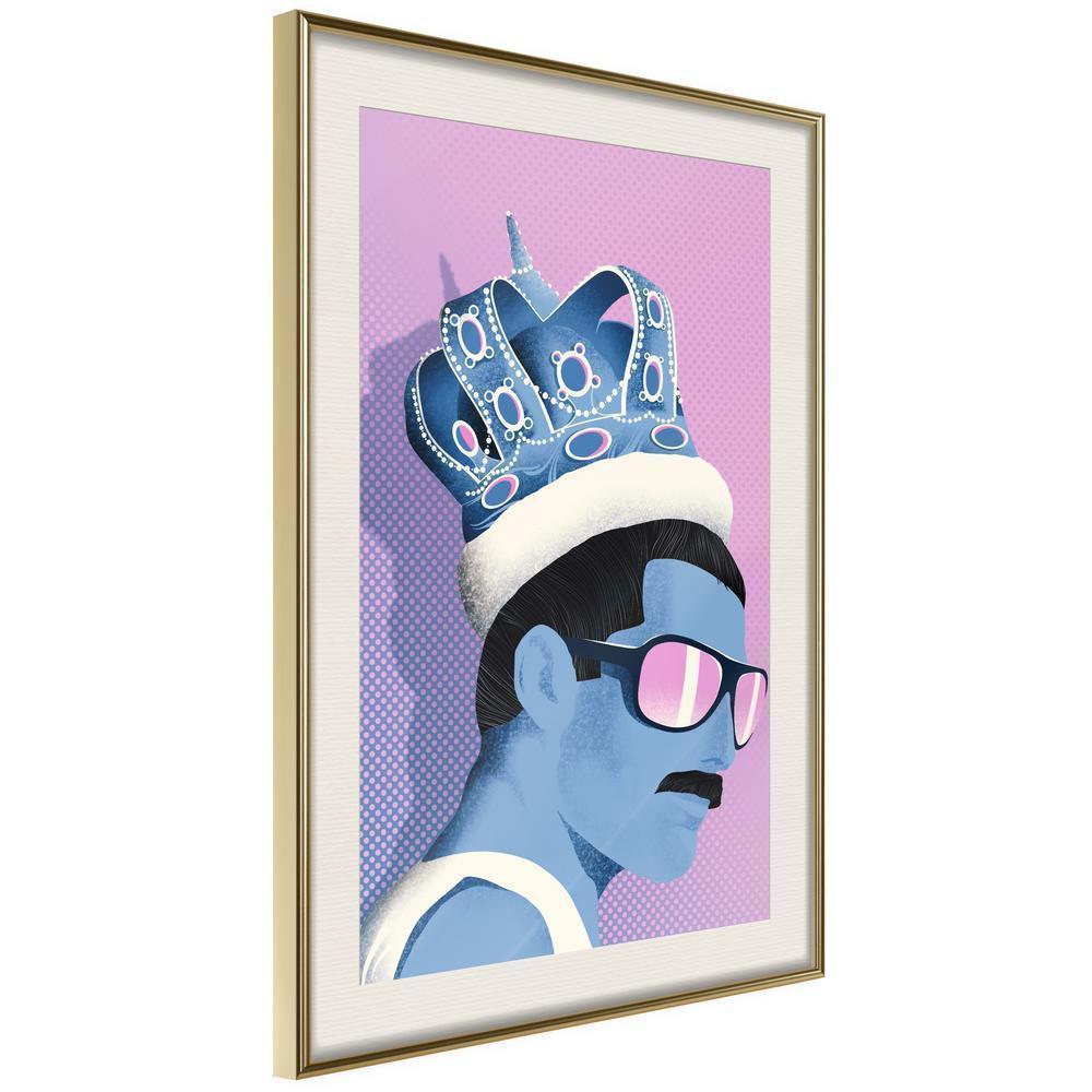 Wall Decor Portrait - King of Music-artwork for wall with acrylic glass protection