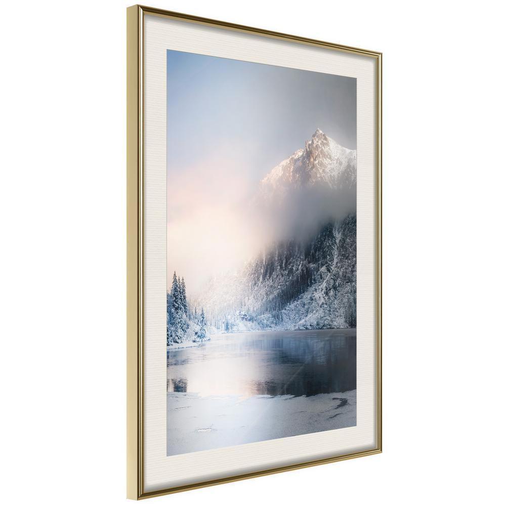 Framed Art - Winter in the Mountains-artwork for wall with acrylic glass protection