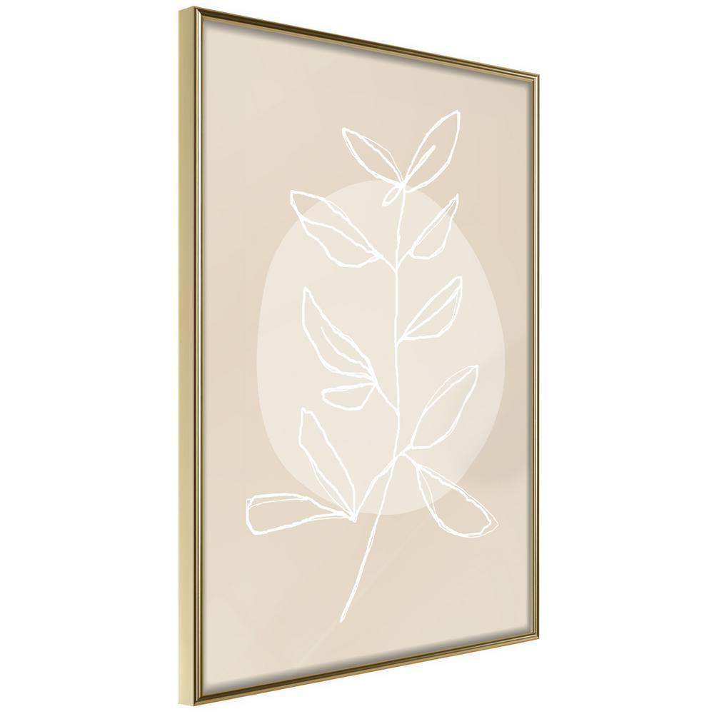 Botanical Wall Art - Pastel Plant-artwork for wall with acrylic glass protection