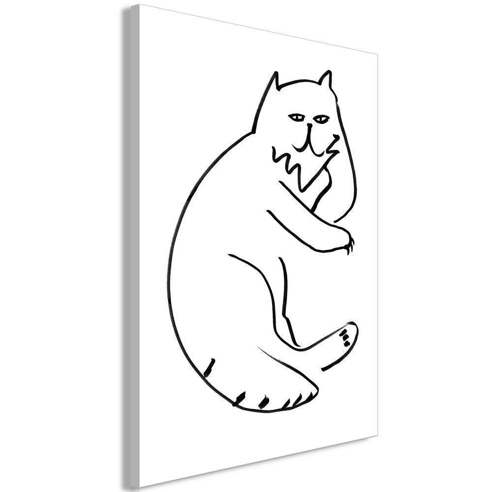 Canvas Print - Cat Relaxing (1 Part) Vertical-ArtfulPrivacy-Wall Art Collection