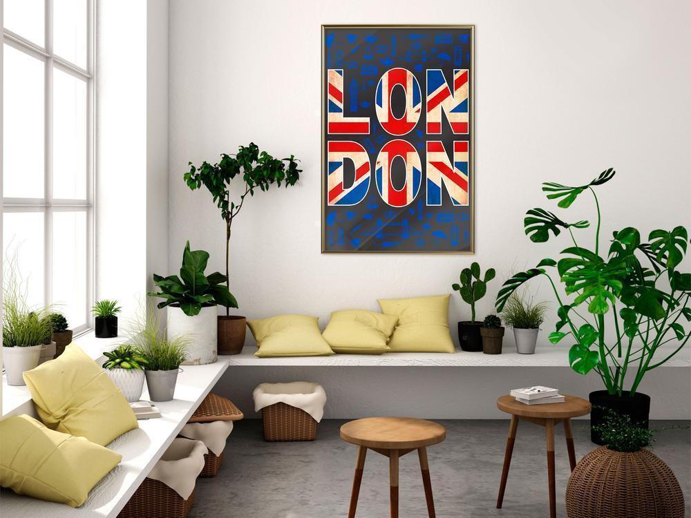 Wall Art Framed - London-artwork for wall with acrylic glass protection