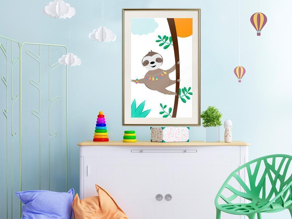 Nursery Room Wall Frame - Lazy Life-artwork for wall with acrylic glass protection