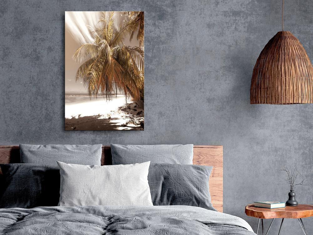 Canvas Print - Palm Shadow (1 Part) Vertical-ArtfulPrivacy-Wall Art Collection