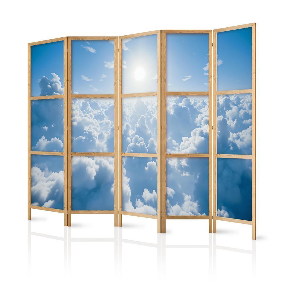 Japanese Room Divider - Heavenly Calm: Warm Rays of the Sun