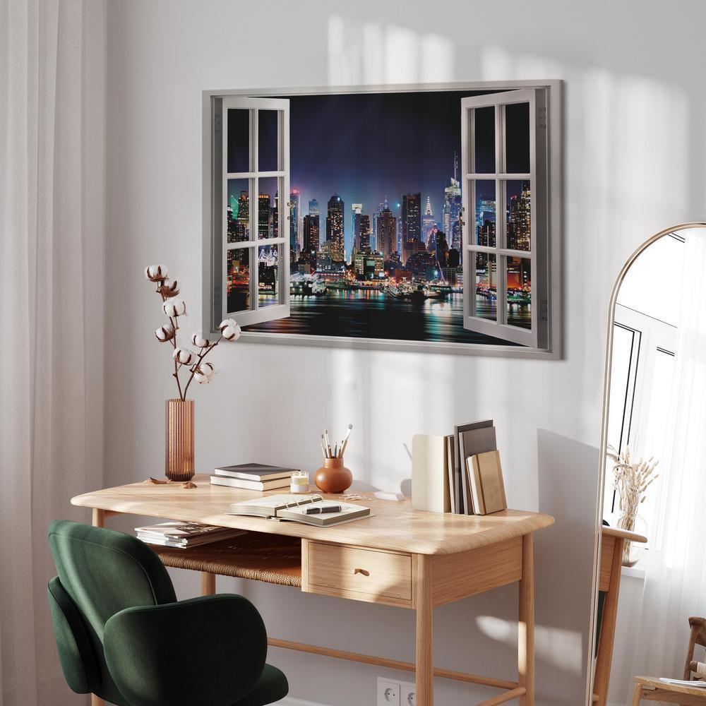 Canvas Print - Window: View of New York-ArtfulPrivacy-Wall Art Collection