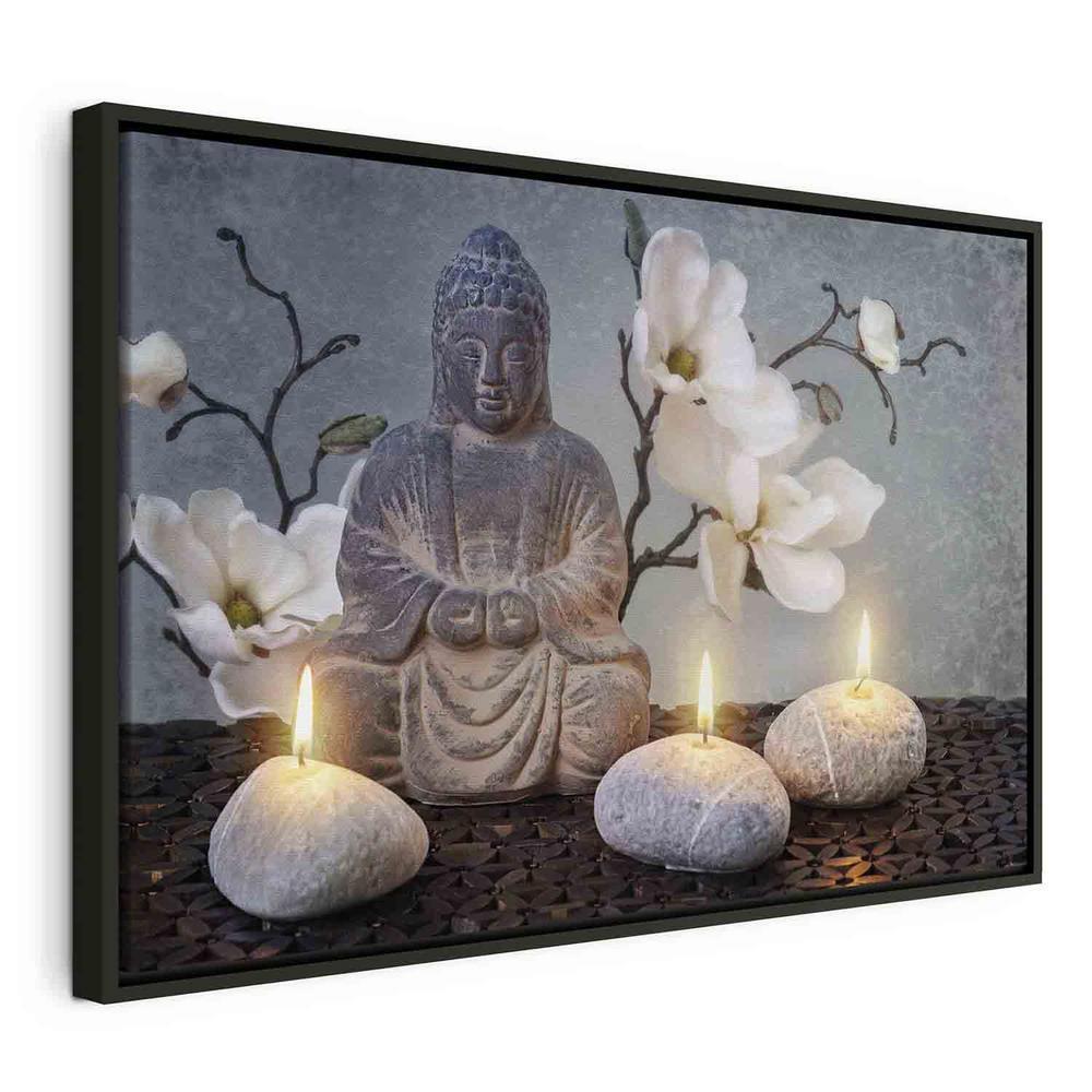 Canvas Print - Buddha and Stones (1 Part) Wide