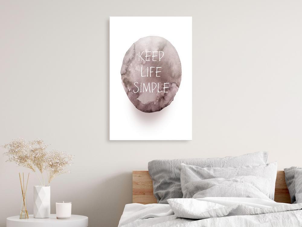 Canvas Print - Keep Life Simple (1 Part) Vertical-ArtfulPrivacy-Wall Art Collection