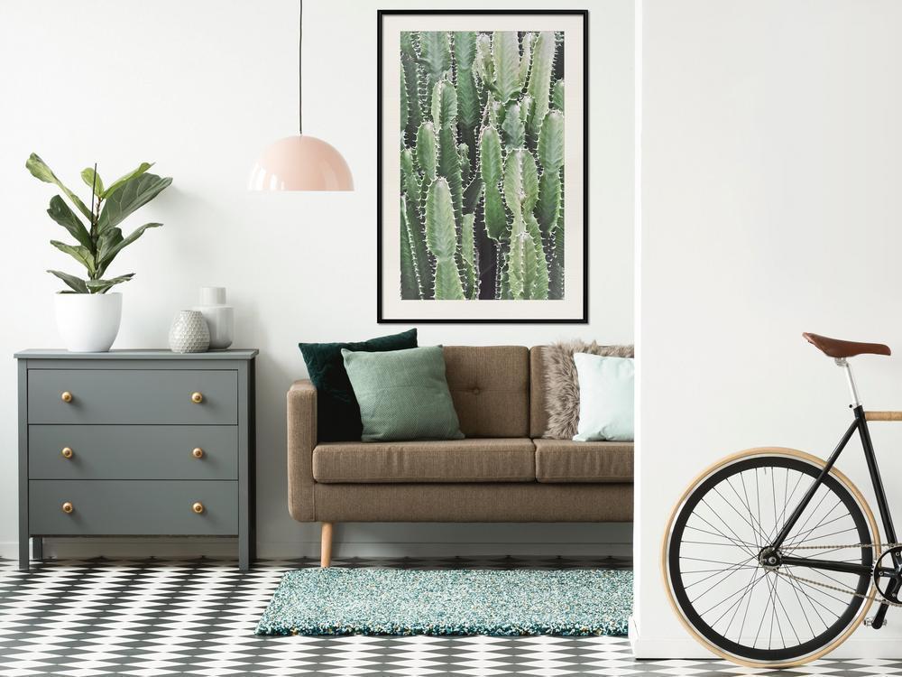 Botanical Wall Art - Cactus Plantation-artwork for wall with acrylic glass protection