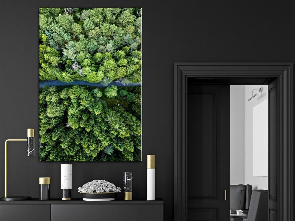 Canvas Print - Road Through Forest (1 Part) Vertical-ArtfulPrivacy-Wall Art Collection