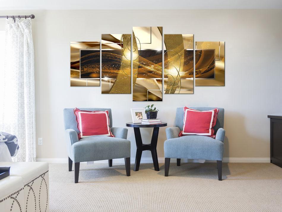 Canvas Print - Golden Lava-ArtfulPrivacy-Wall Art Collection