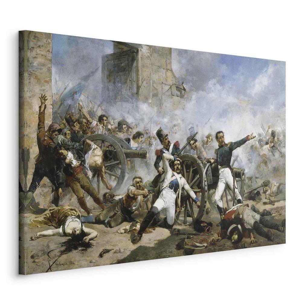 Canvas Print - The death of Pedro Velarde y Santillán during the defence of the Monteleon Artillery Barracks (Joaquín Sorolla y Bastida)