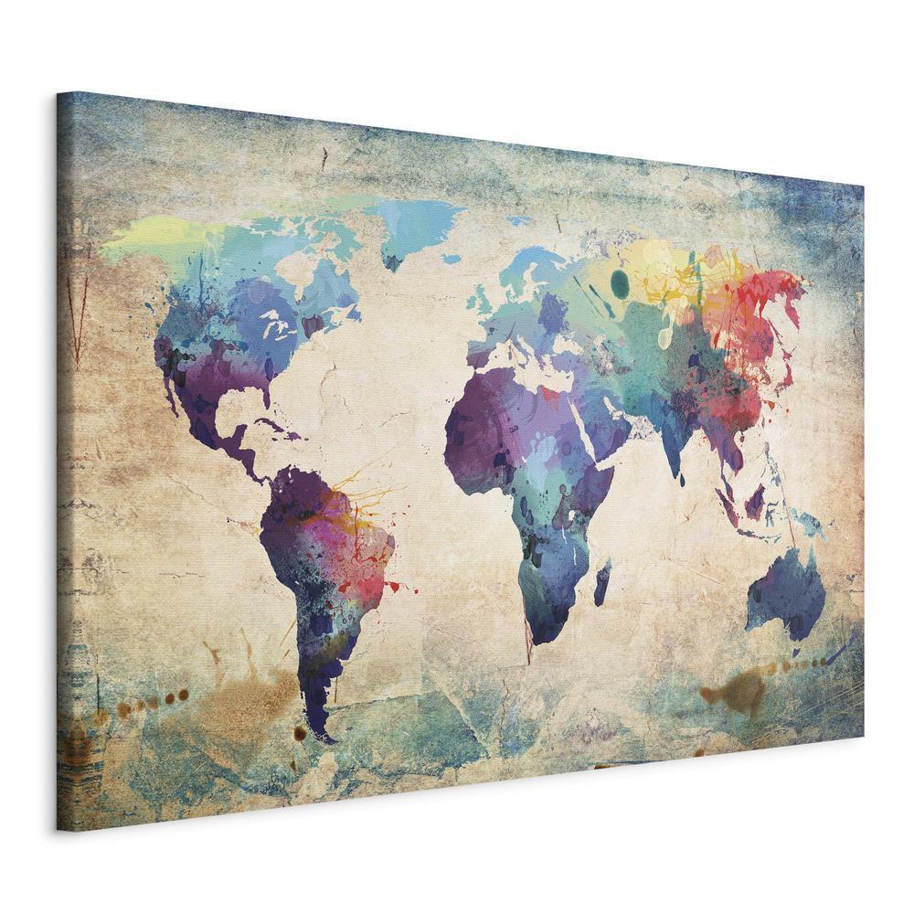 Canvas Print - Rainbow-hued map-ArtfulPrivacy-Wall Art Collection