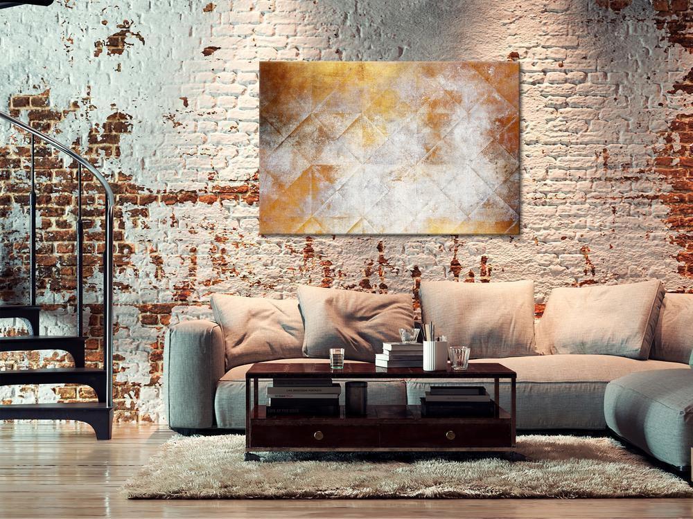 Canvas Print - Golden Modernism (1 Part) Wide-ArtfulPrivacy-Wall Art Collection