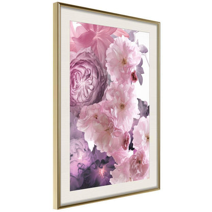 Botanical Wall Art - Pink Bouquet-artwork for wall with acrylic glass protection