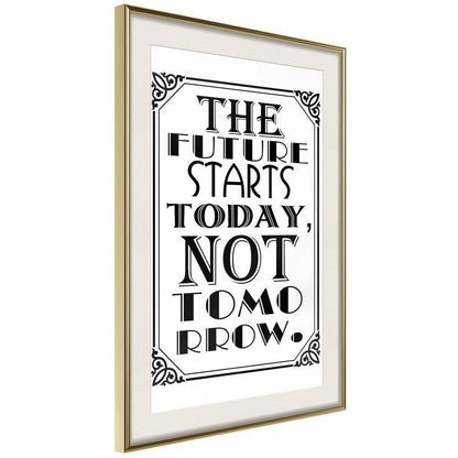 Motivational Wall Frame - Future-artwork for wall with acrylic glass protection