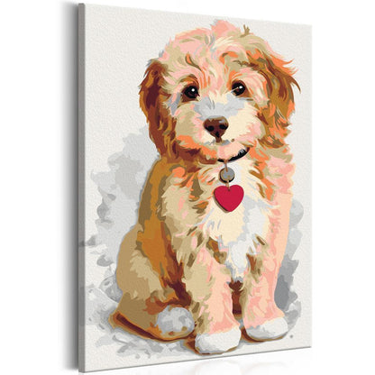 Start learning Painting - Paint By Numbers Kit - Dog (Puppy) - new hobby