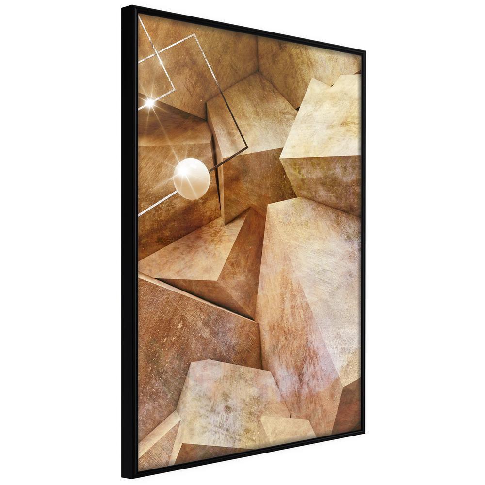 Autumn Framed Poster - Cubic Rocks-artwork for wall with acrylic glass protection