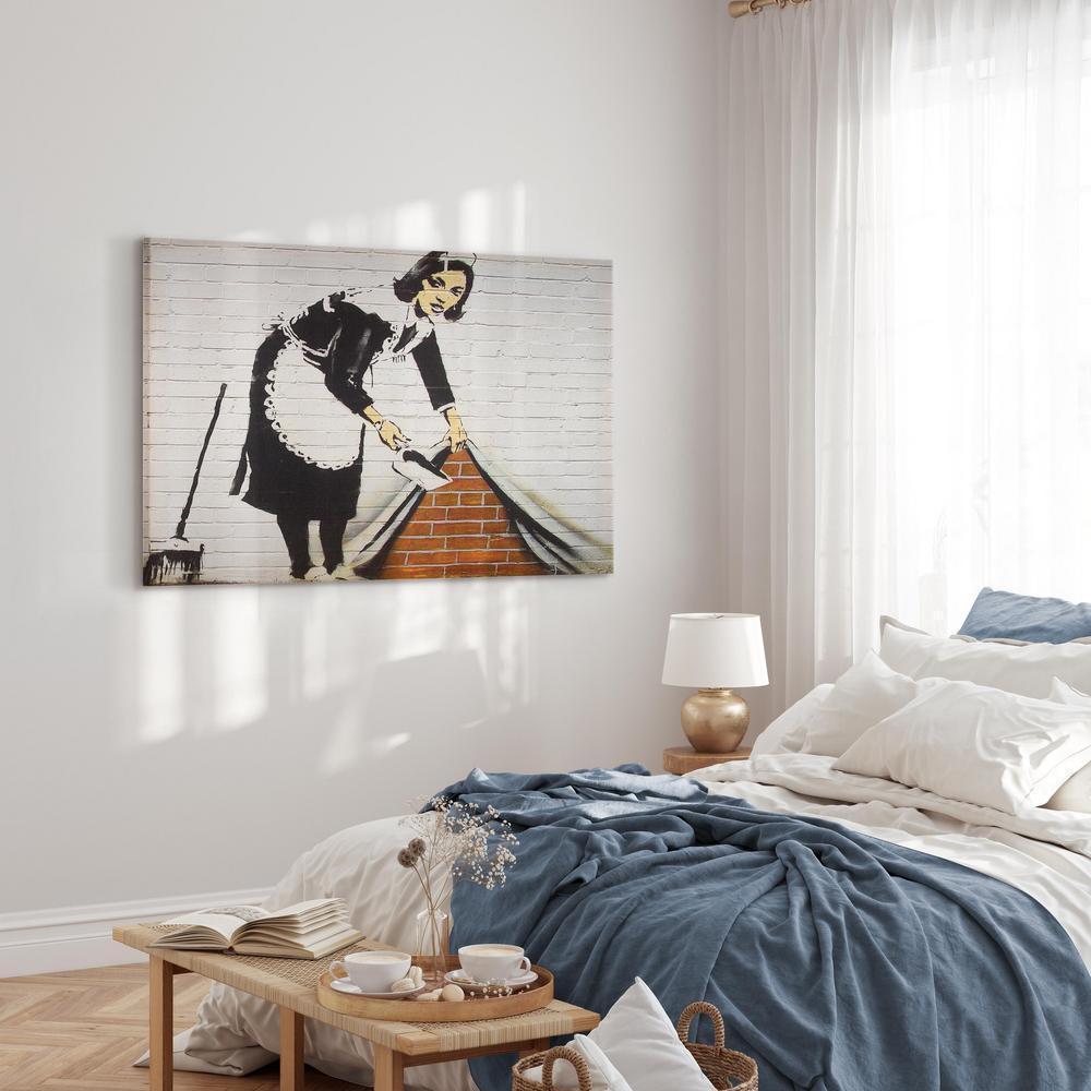 Canvas Print - Cleaning lady (Banksy)-ArtfulPrivacy-Wall Art Collection