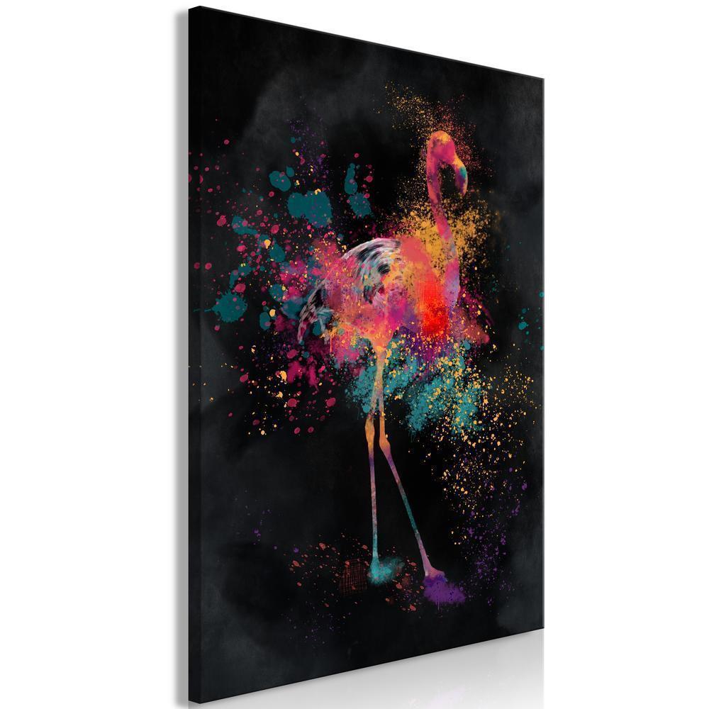 Canvas Print - Flamingo Colour (1 Part) Vertical-ArtfulPrivacy-Wall Art Collection