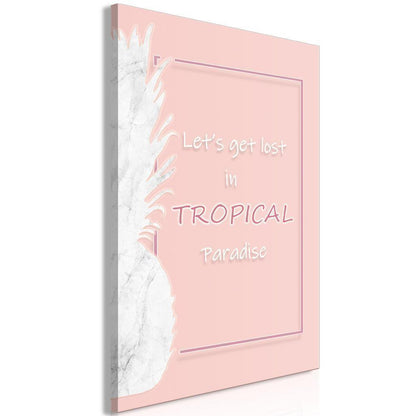 Canvas Print - Let's Get Lost in Tropical Paradise (1 Part) Vertical-ArtfulPrivacy-Wall Art Collection