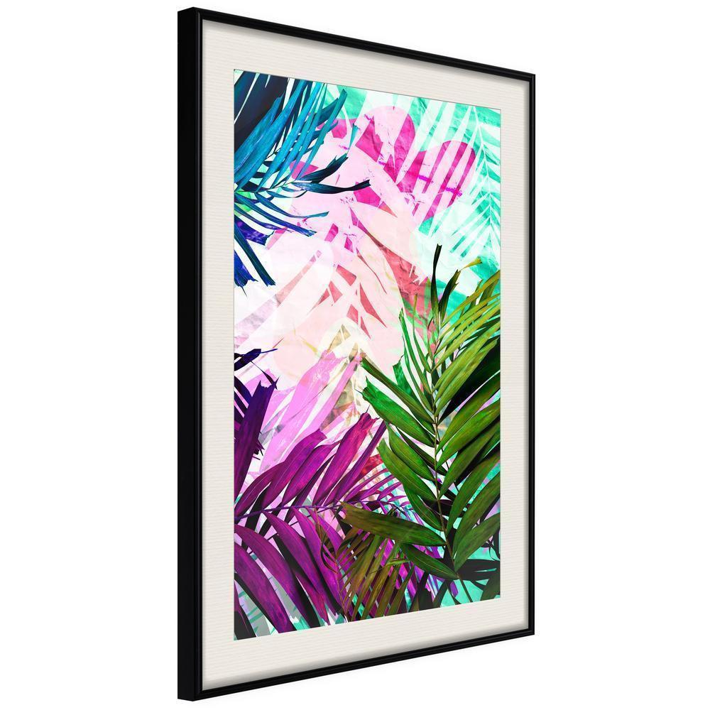 Botanical Wall Art - Vibrant Jungle-artwork for wall with acrylic glass protection