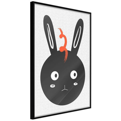 Nursery Room Wall Frame - Surprised Bunny-artwork for wall with acrylic glass protection