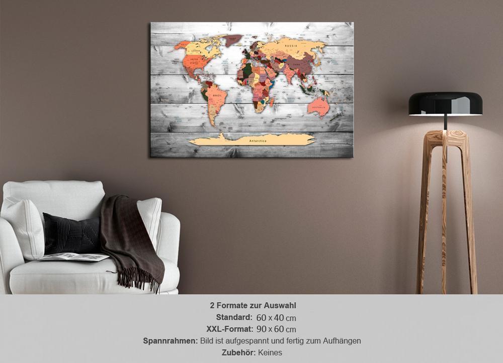 Cork board Canvas with design - Decorative Pinboard - Direction World-ArtfulPrivacy