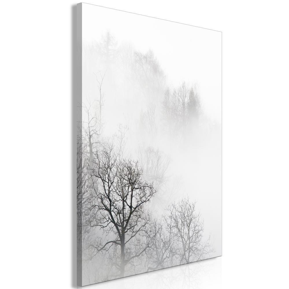 Canvas Print - Trees In The Fog (1 Part) Vertical-ArtfulPrivacy-Wall Art Collection