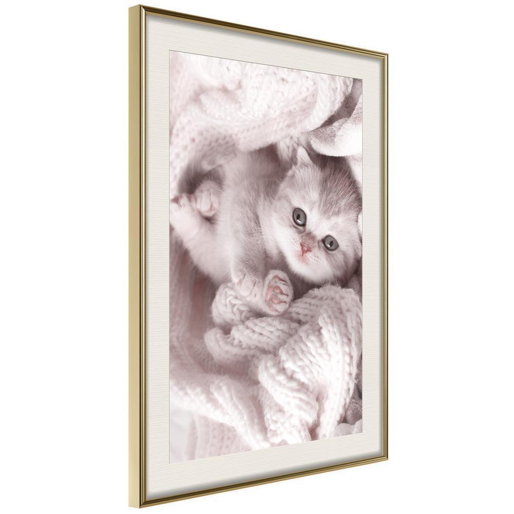 Winter Design Framed Artwork - Tangled in Sweater-artwork for wall with acrylic glass protection