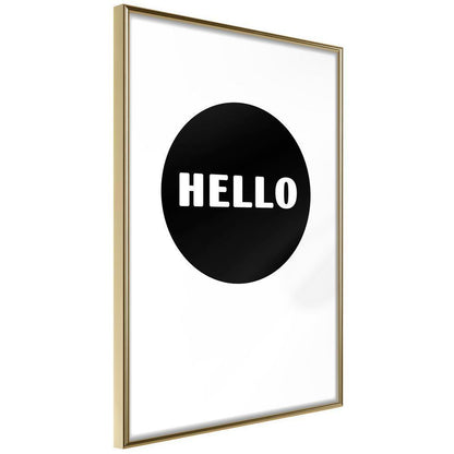 Typography Framed Art Print - Greeting-artwork for wall with acrylic glass protection