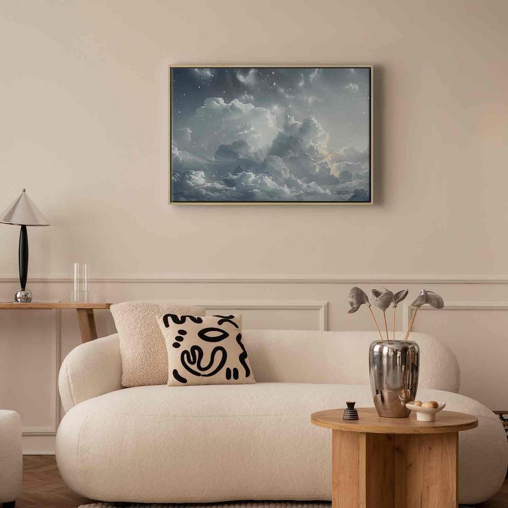 Canvas Print - Astral Calm: Stars Scattered Over Delicate Clouds