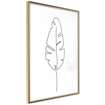 Black and White Framed Poster - Drawn with One Line-artwork for wall with acrylic glass protection