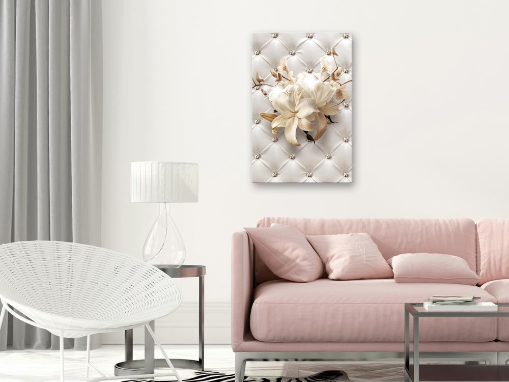 Canvas Print - Diamond Lilies (1 Part) Vertical-ArtfulPrivacy-Wall Art Collection