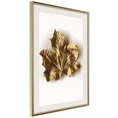 Autumn Framed Poster - Dried Maple Leaf-artwork for wall with acrylic glass protection